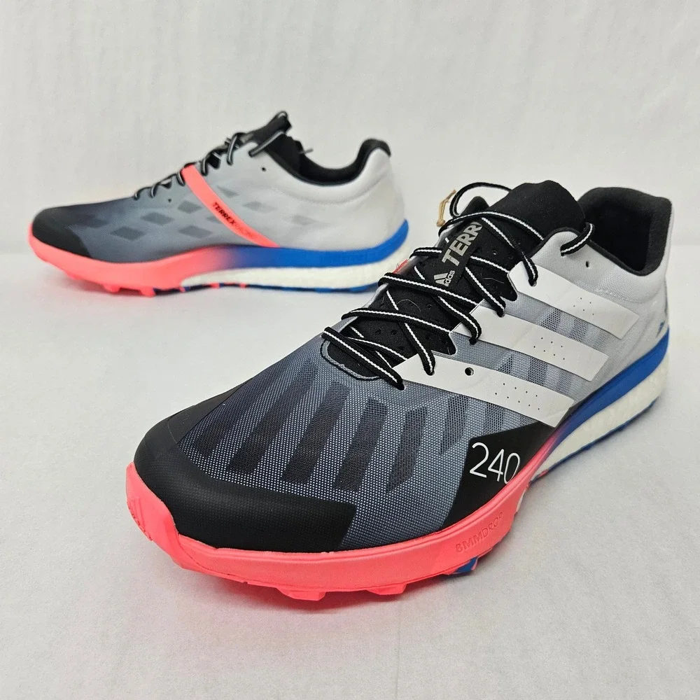 Adidas Terrex Speed Ultra Trail Running Shoes GZ8920 Grey Blue Red Men Size 10.5